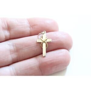 Sterling Silver Cross with Bronze Infinity Charm